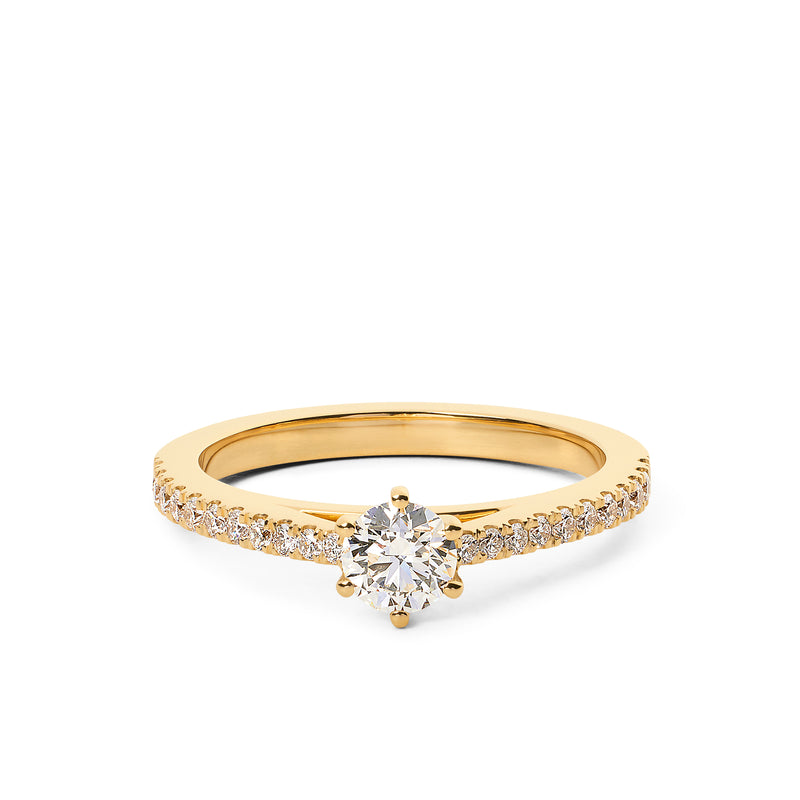 Round Classic Tapered Shank Ring - Main Image