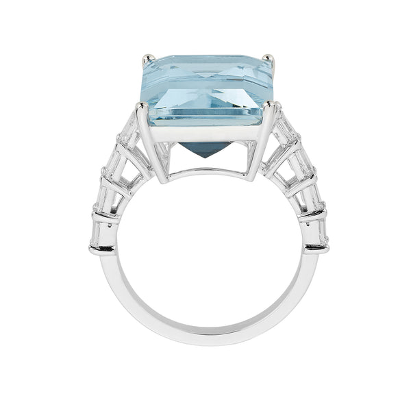 Aquamarine cocktail ring
