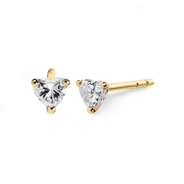 Heart earring solitaire