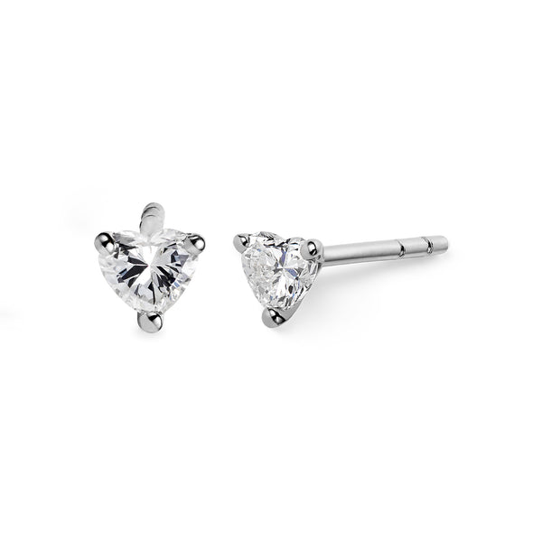 Heart earring solitaire