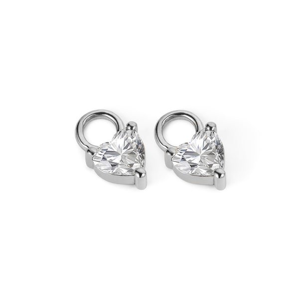 Heart Diamond Earring Pendants