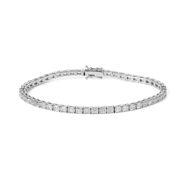 Emerald cut tennis bracelet