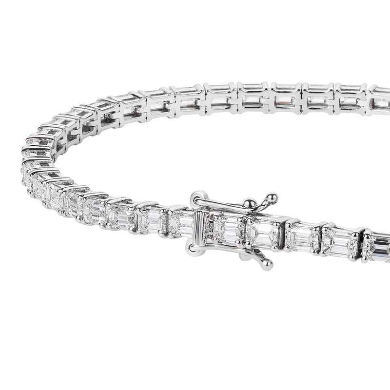 Emerald cut tennis bracelet