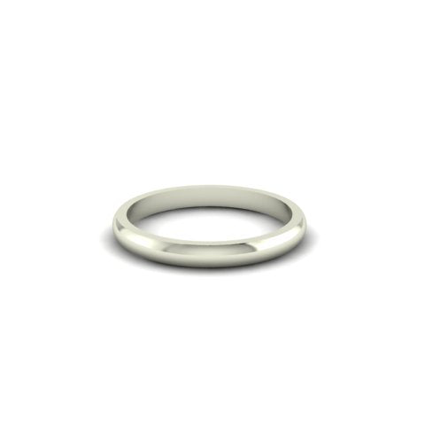 2 mm white gold band