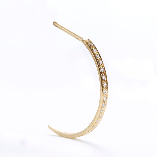 half hoops gold and diamonds - small